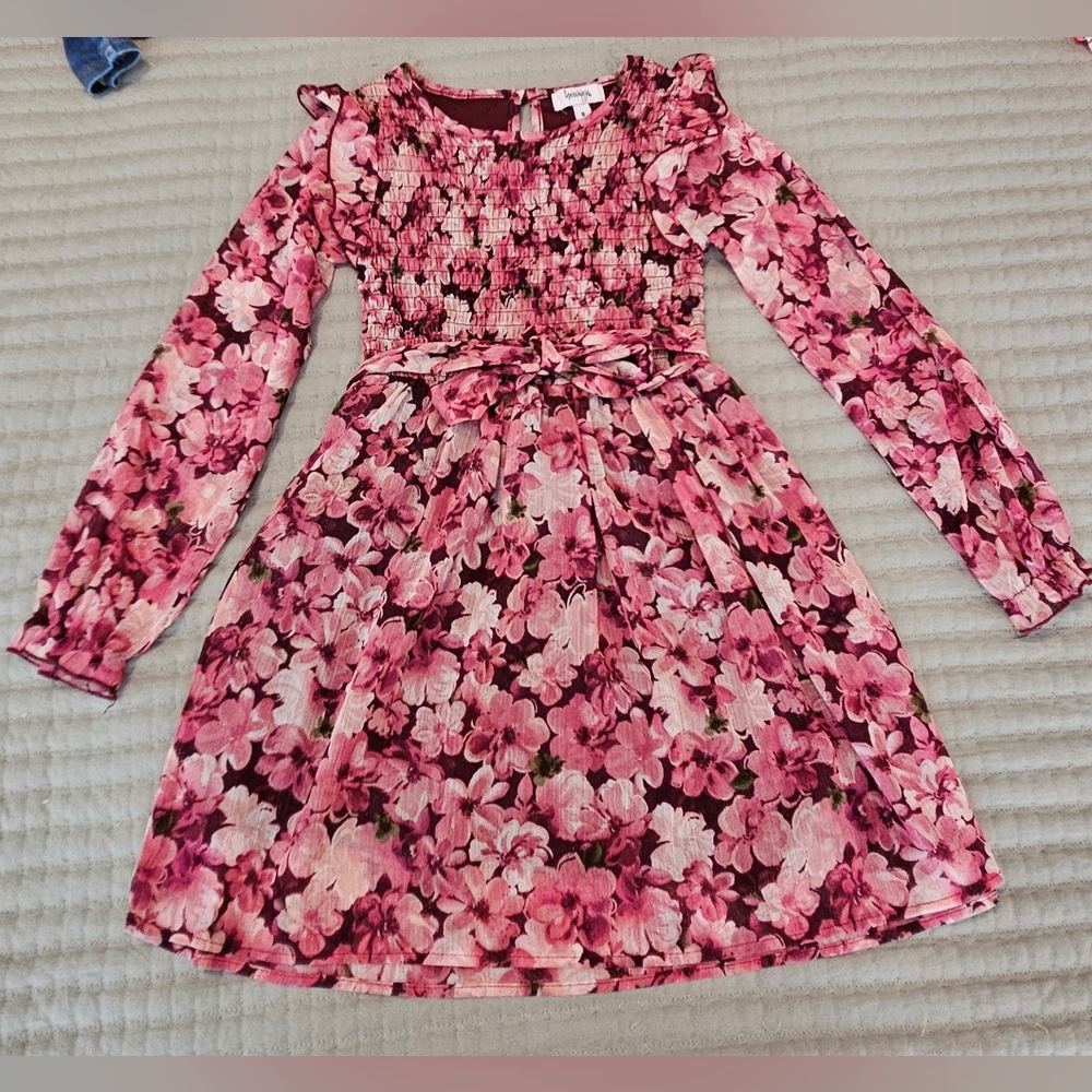 Speechless Pink Floral Kids Dress